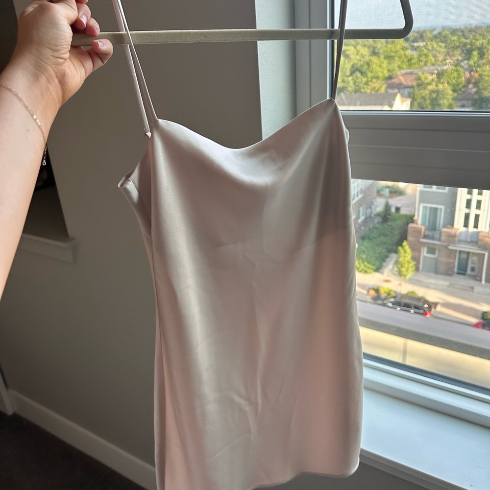 Aritzia silk pink dress